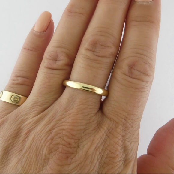 NWT Benchmark® 18K Yellow Gold 3mm Comfort Fit Wedding Band Ring LCF130 Sz:8 - Picture 3 of 4